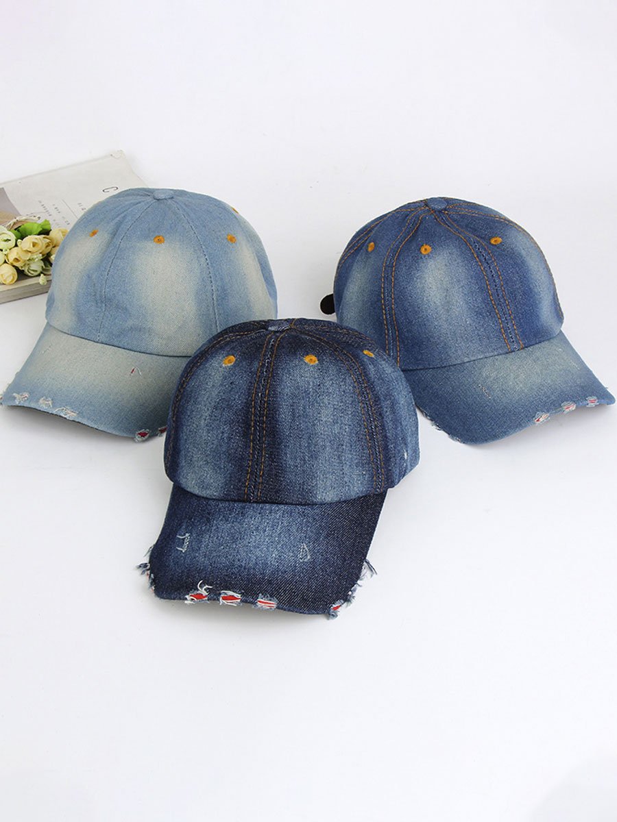 Casual Fashion Denim Sports Sun Protection Baseball Cap  - By Qivii