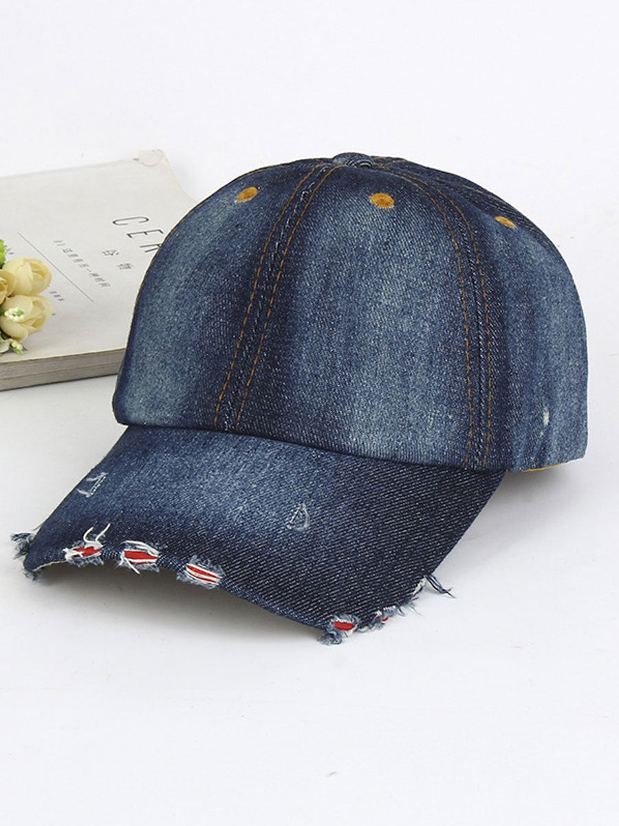Casual Fashion Denim Sports Sun Protection Baseball Cap  - By Qivii