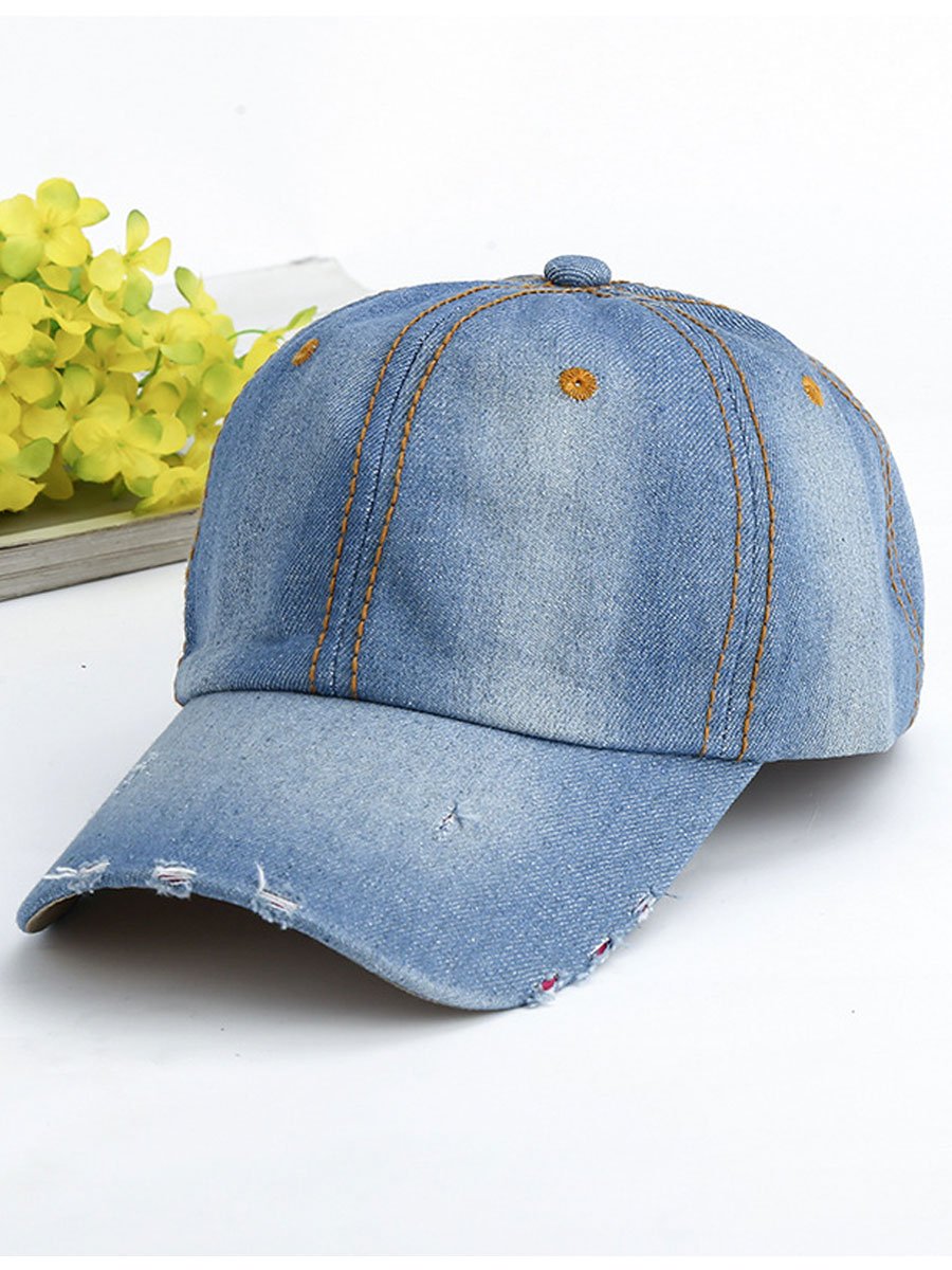 Casual Fashion Denim Sports Sun Protection Baseball Cap  - By Qivii