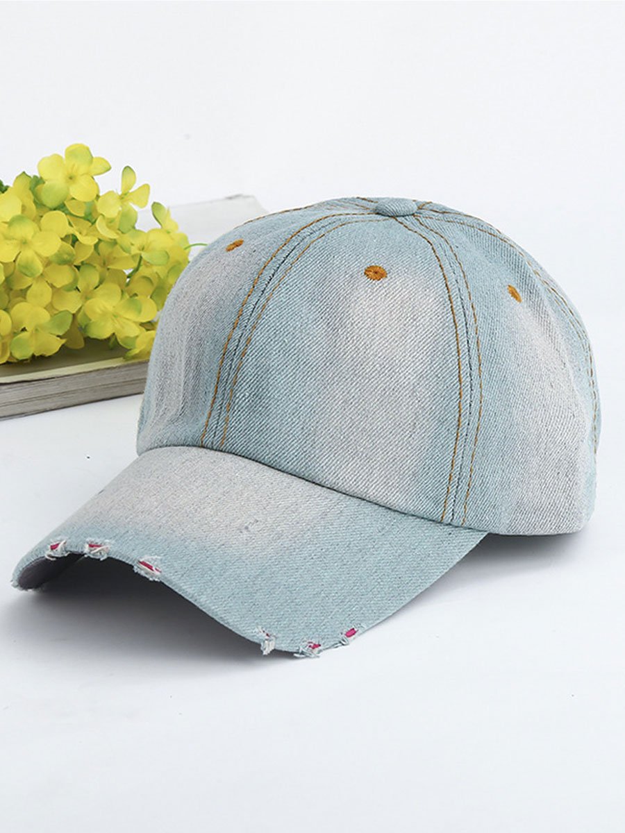 Casual Fashion Denim Sports Sun Protection Baseball Cap  - By Qivii