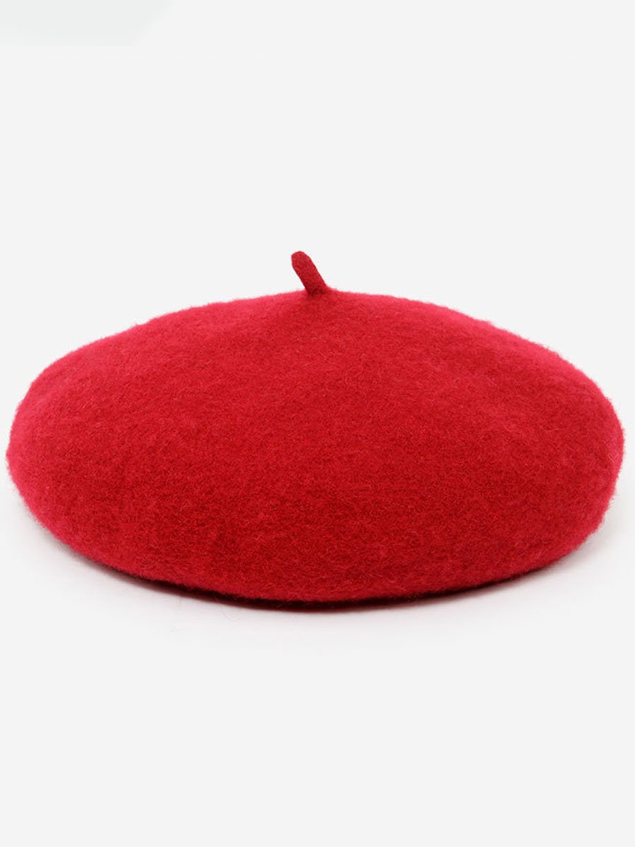 Fashionable Autumn And Winter Retro Wool Beret Hat  - By Qivii