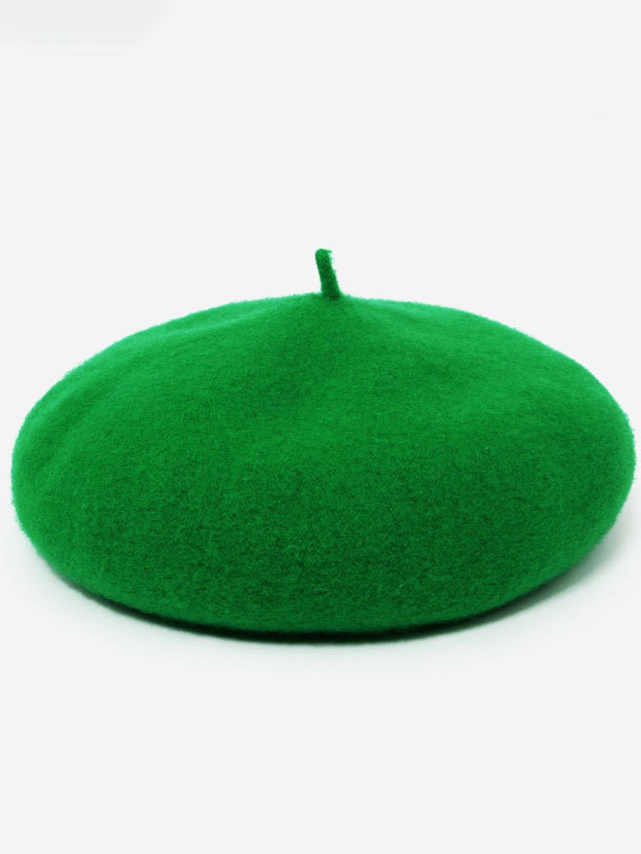 Fashionable Autumn And Winter Retro Wool Beret Hat  - By Qivii