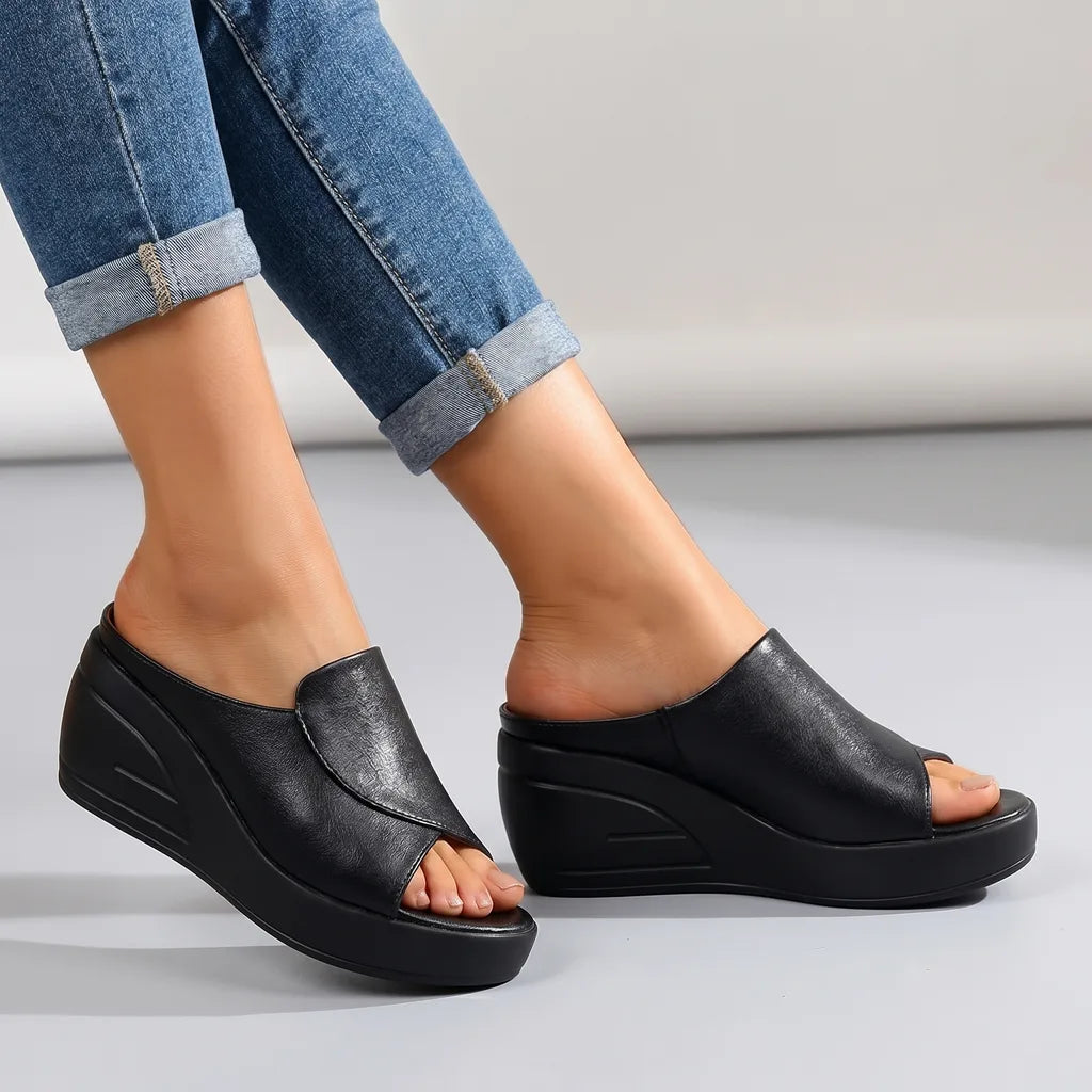 Judy Wedge Sandals  - By Qivii