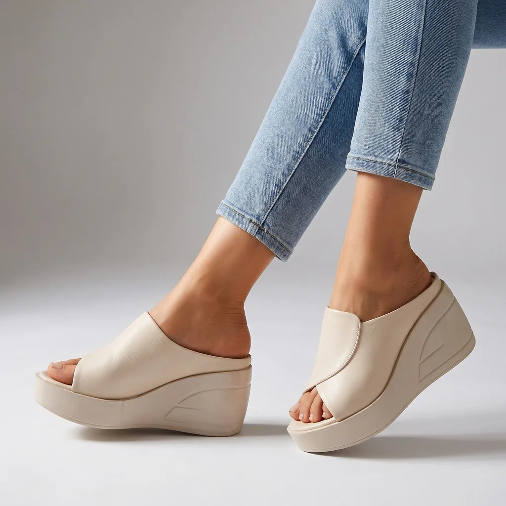 Judy Wedge Sandals  - By Qivii
