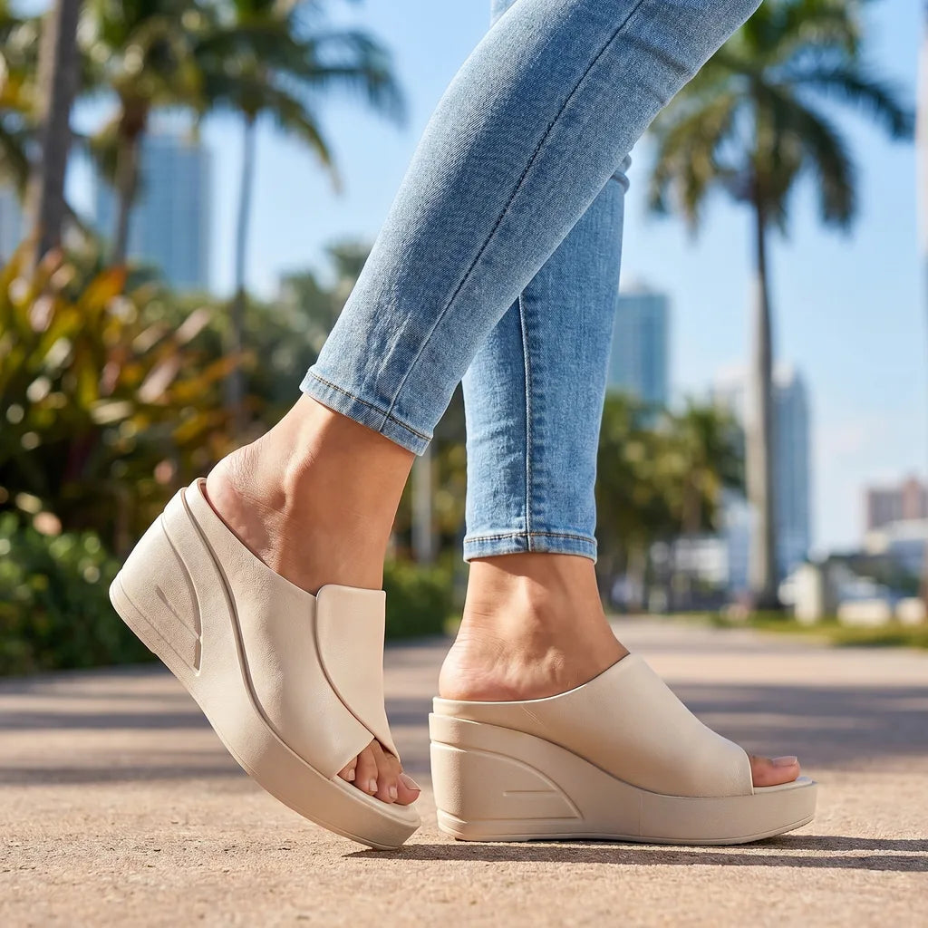 Judy Wedge Sandals  - By Qivii