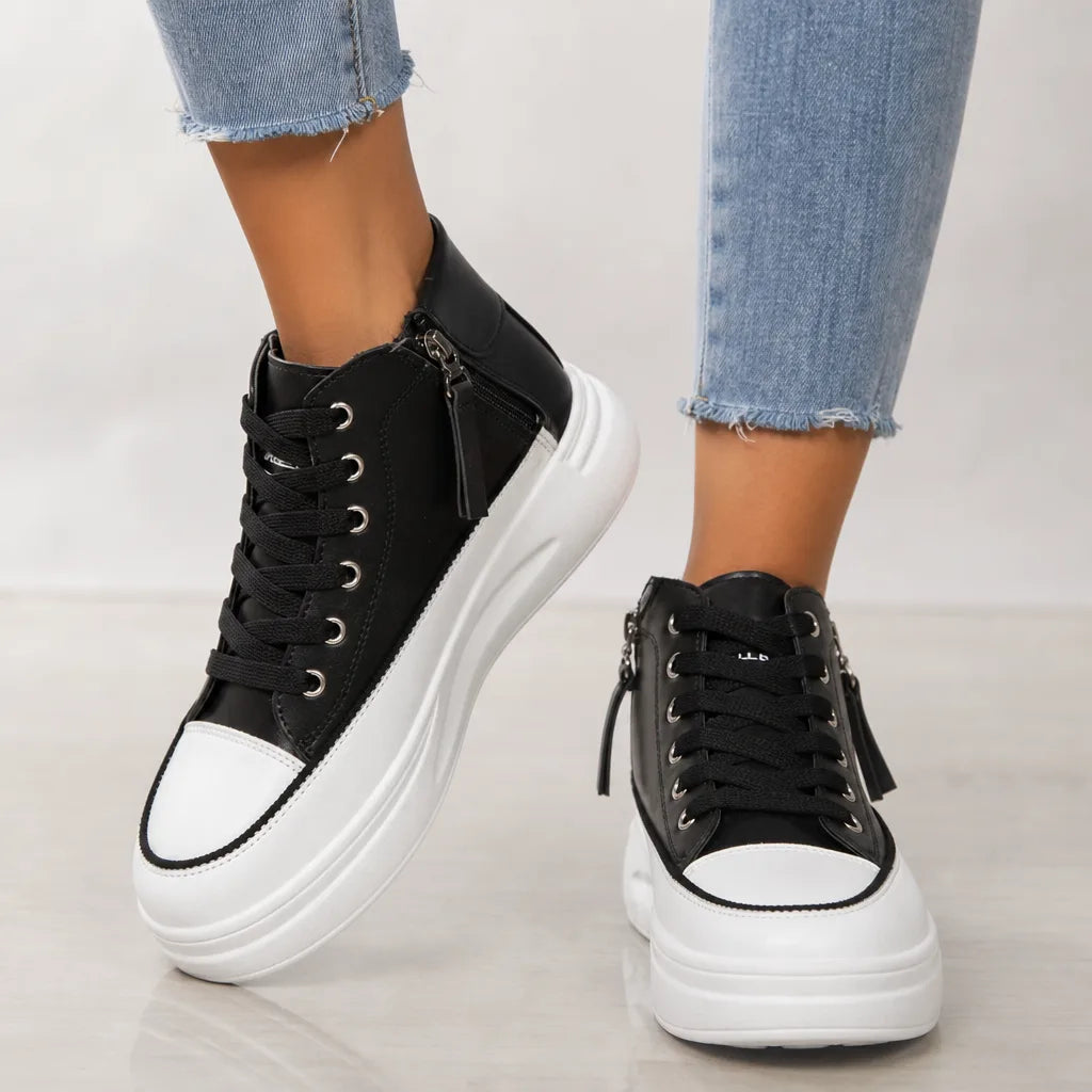 Kaci Platform High-Top Sneakers  - By Qivii