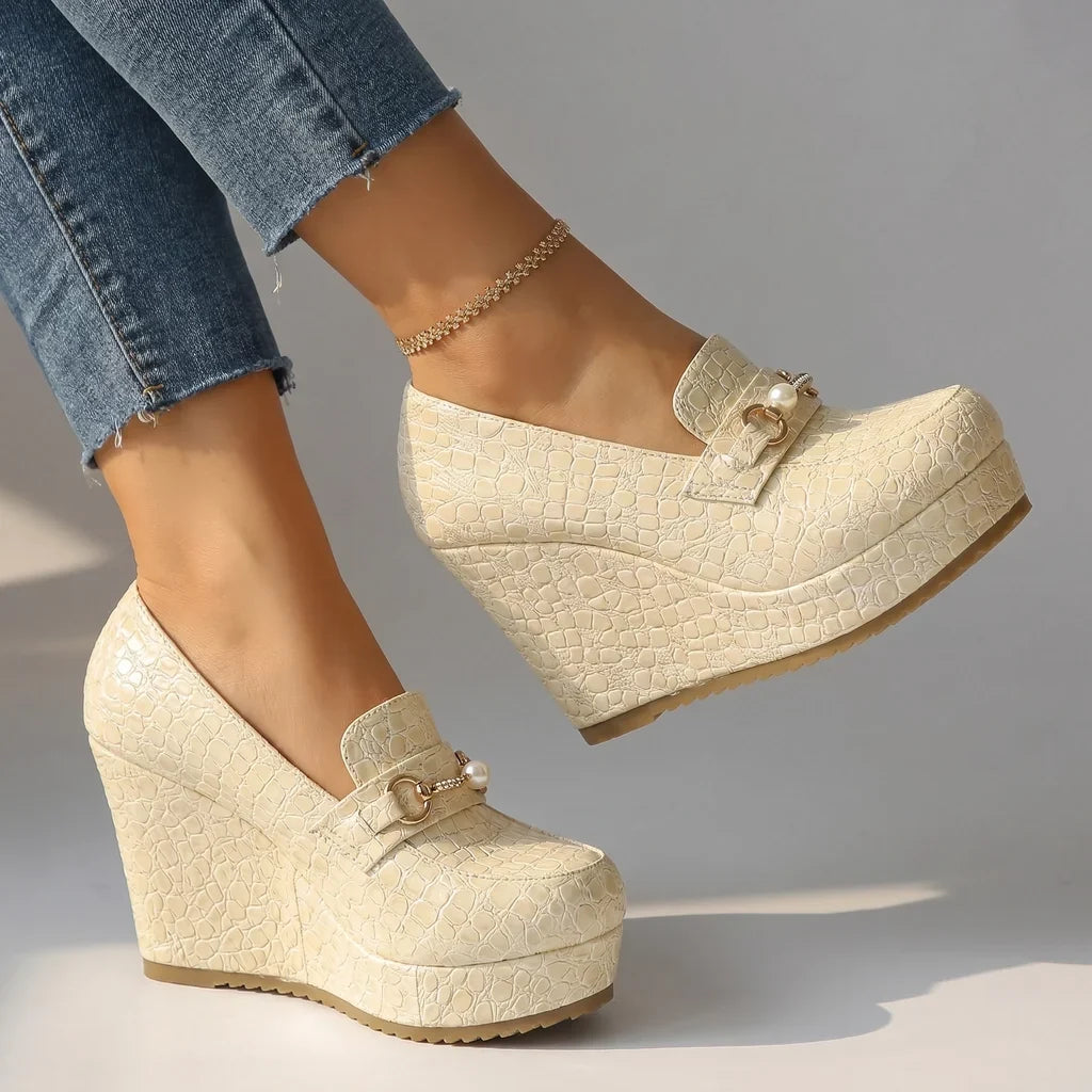 Laila Wedge Loafers  - By Qivii