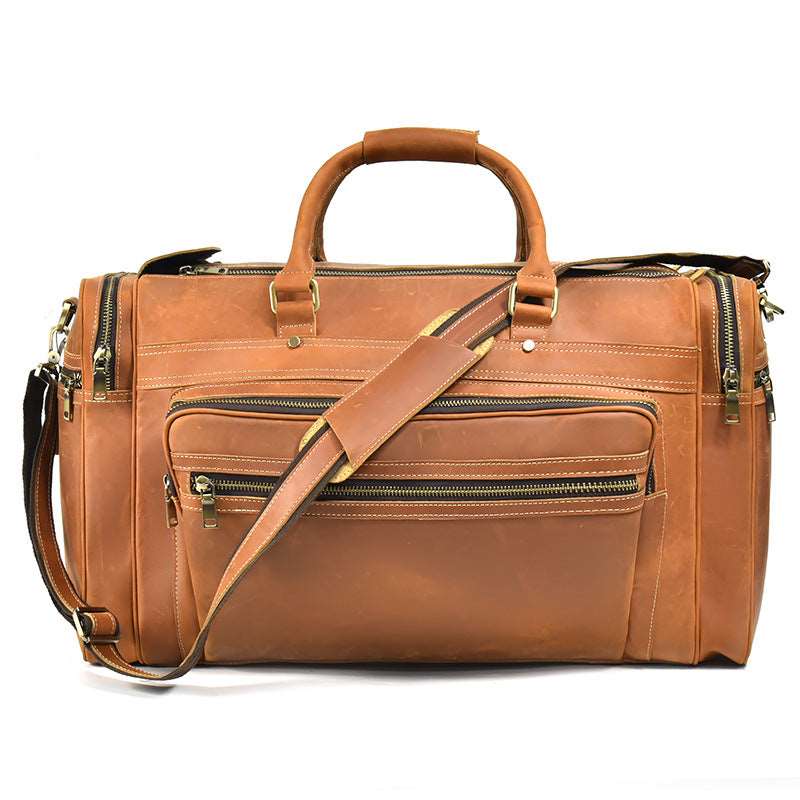 Luxury Large Capacity Retro Leather Travel Bag  - By Qivii