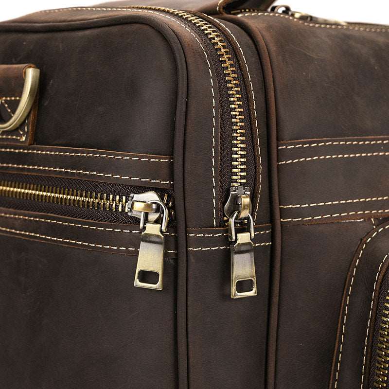 Luxury Large Capacity Retro Leather Travel Bag  - By Qivii