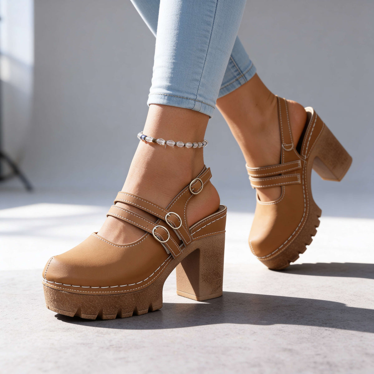 Delilah Slingback Heels  - By Qivii