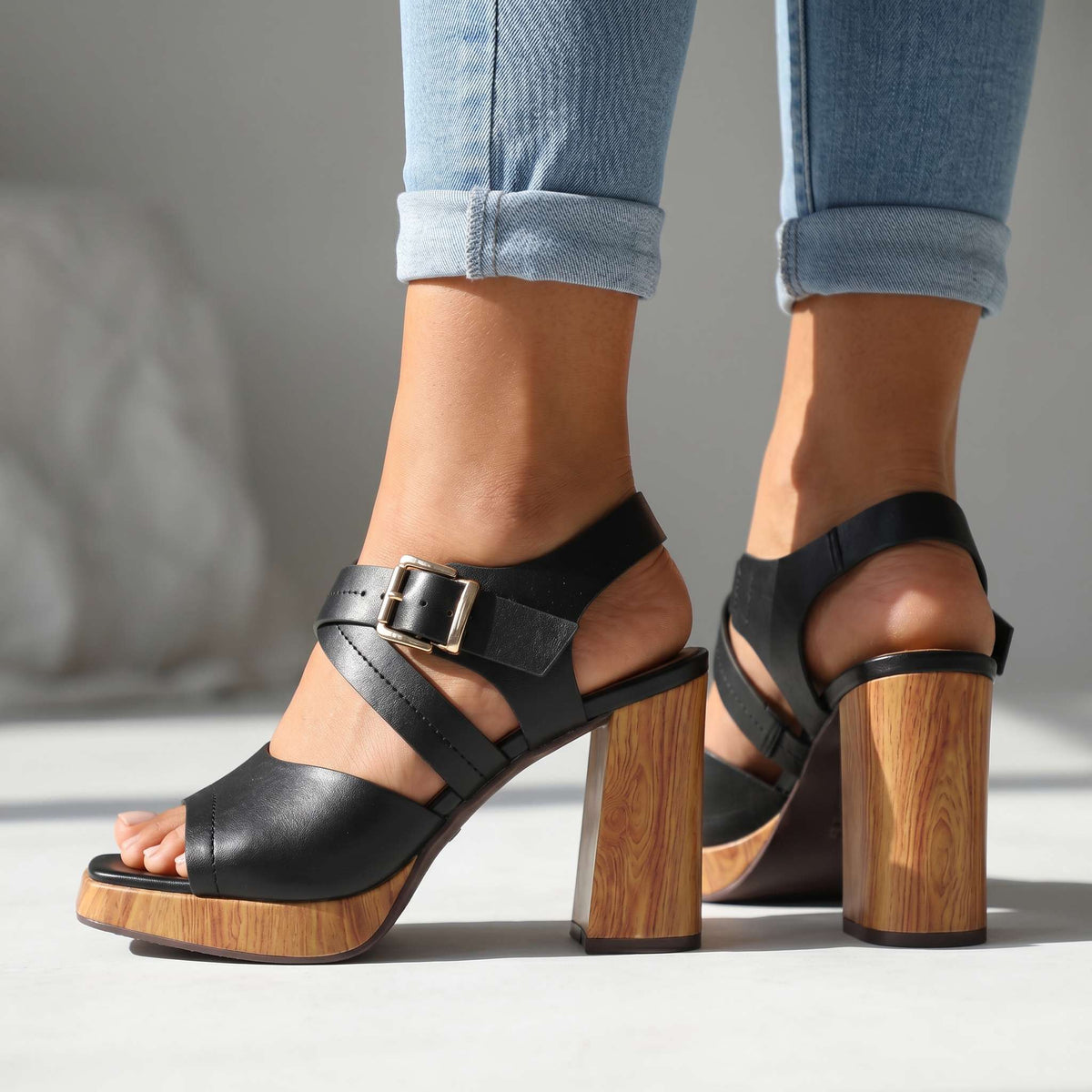 Josefina Buckle Heels  - By Qivii