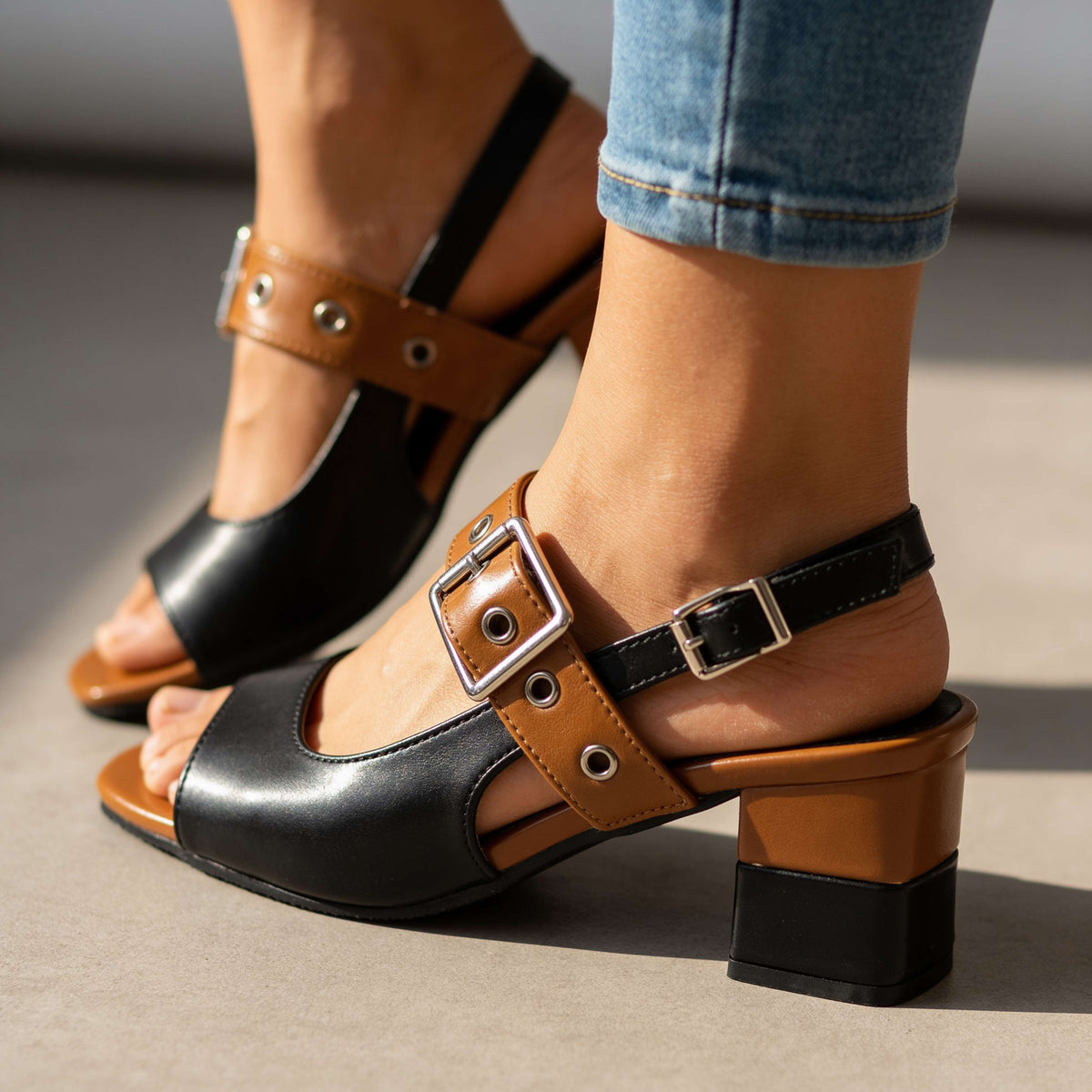 Angelina Slingback Heels  - By Qivii