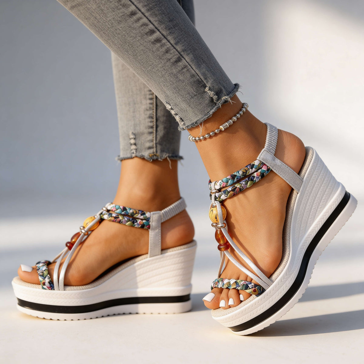 Adelina Charm Wedges  - By Qivii