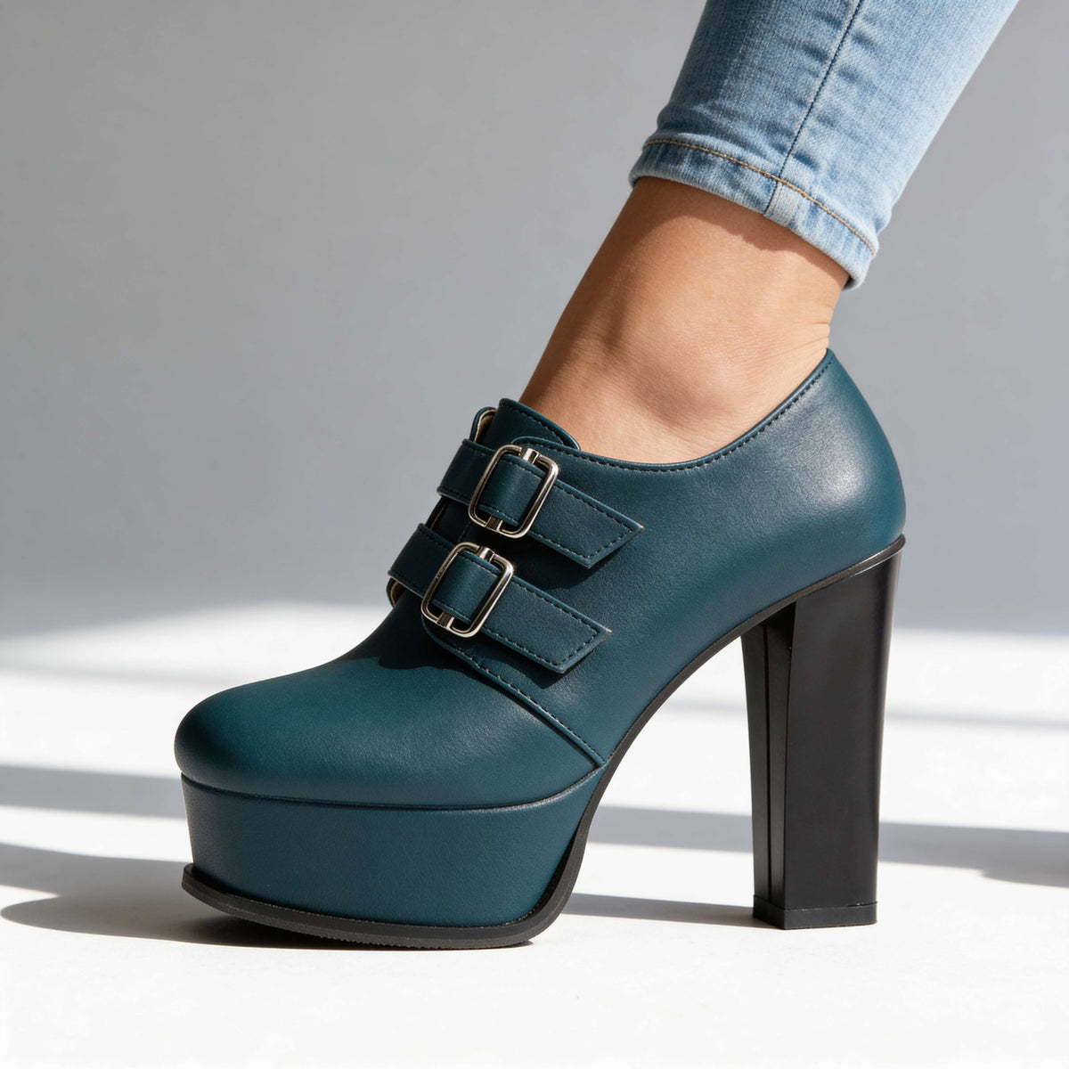 Victoria Buckle Heels  - By Qivii
