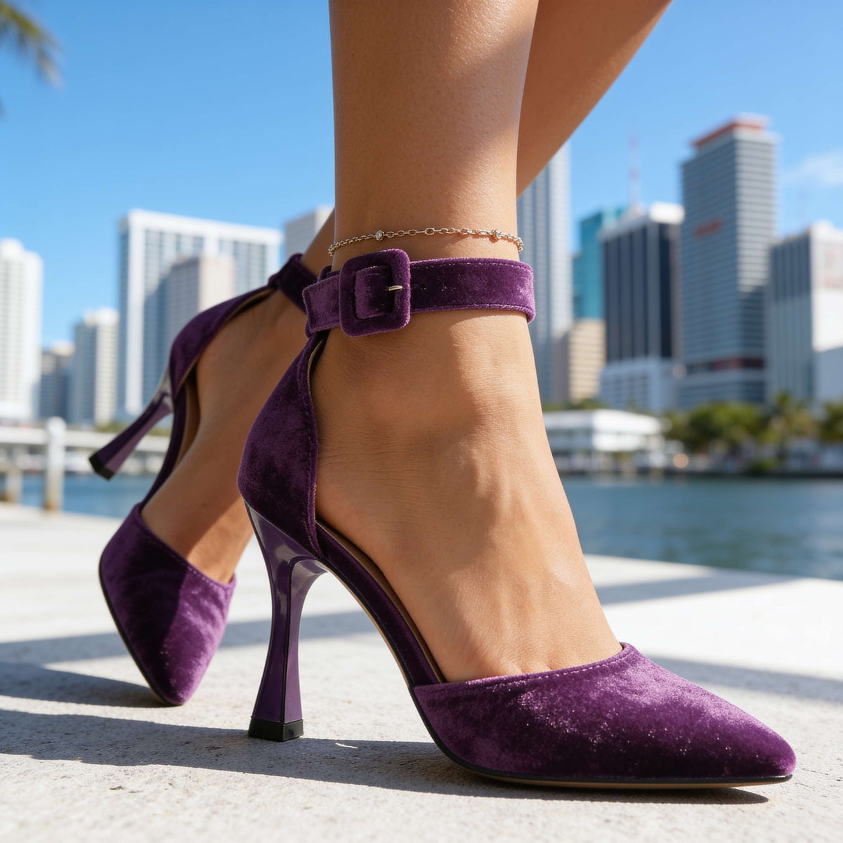 Jolene Buckle Heels  - By Qivii