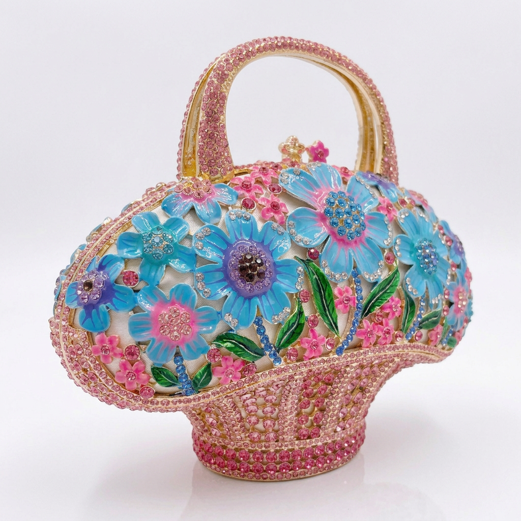Bluebell Basket Crystal Bag  - By Qivii