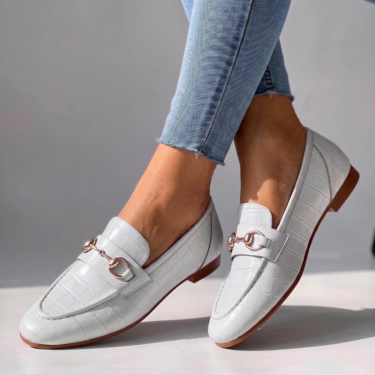 Louise Leather Horsebit Loafers  - By Qivii