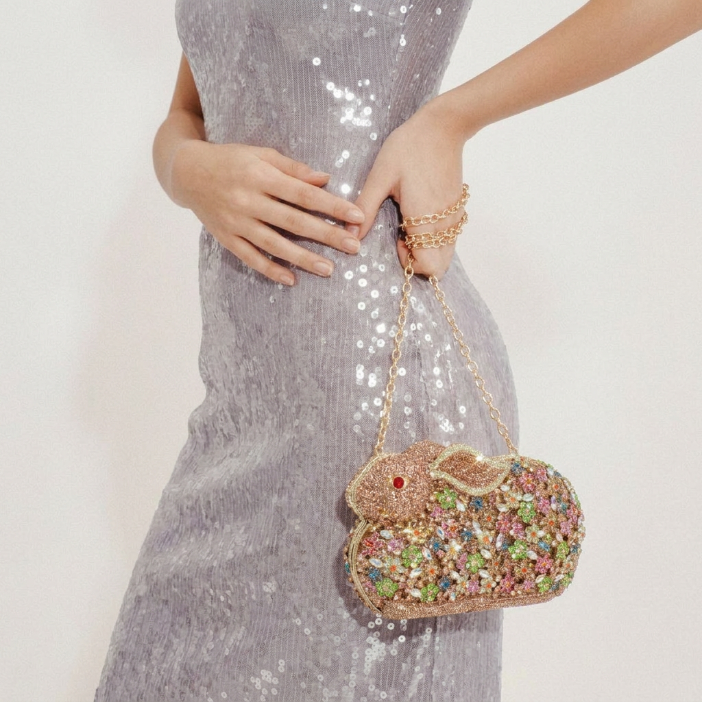 Bunny Crystal Clutch  - By Qivii