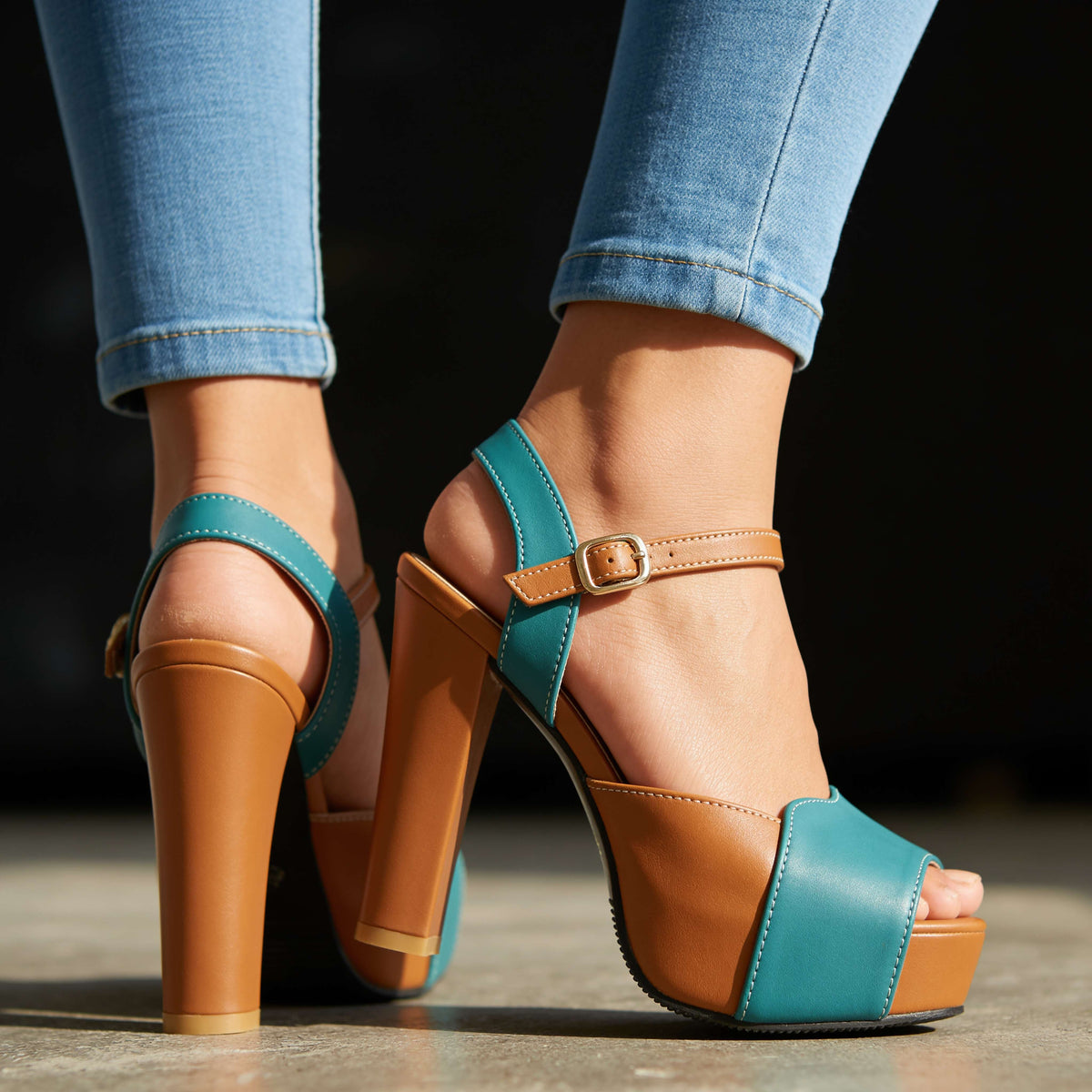 Adela Open Toe Heels  - By Qivii