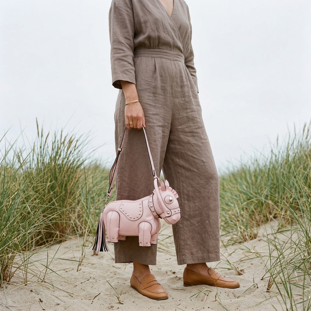 Cavallo Handbag in Vegan Leather  - By Qivii