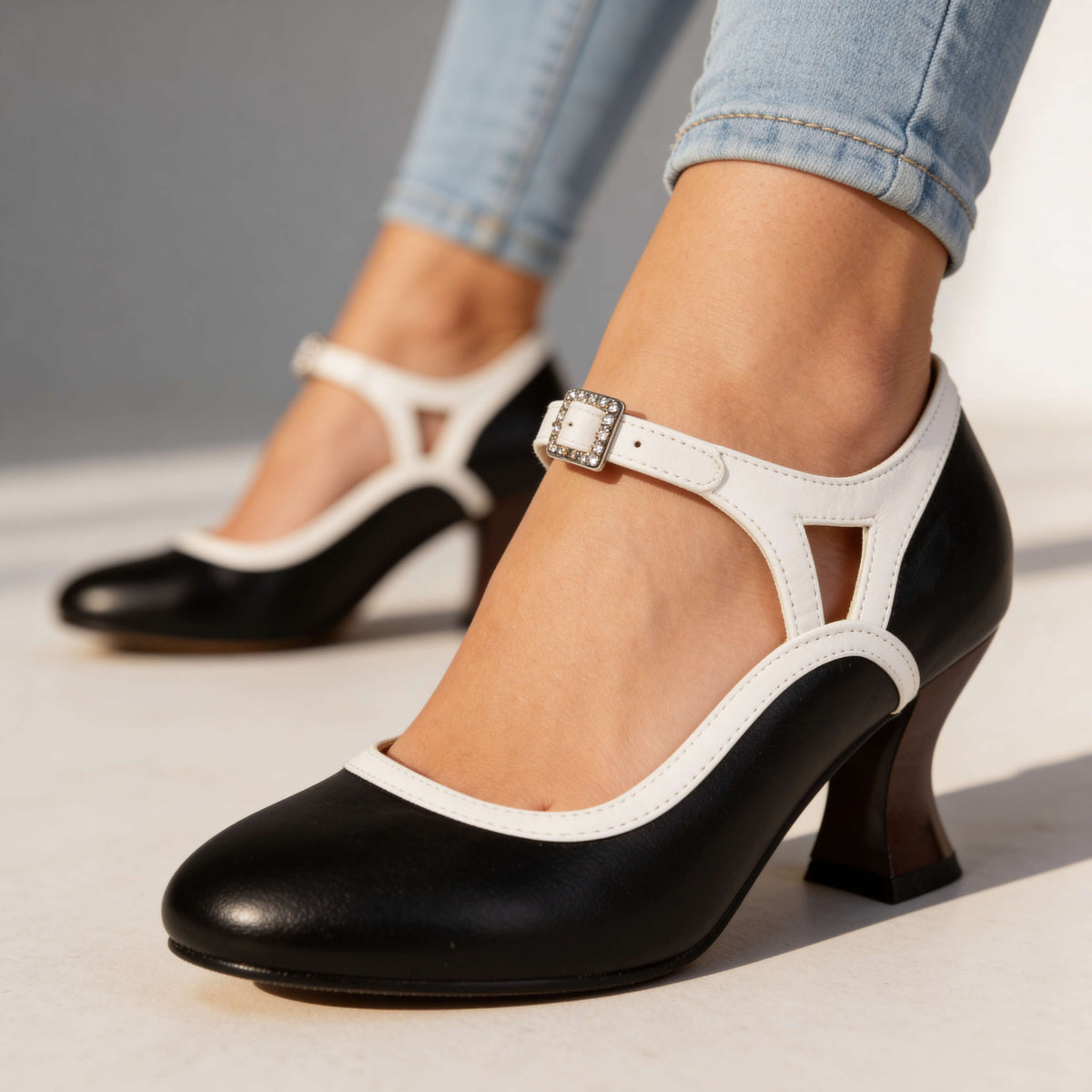 Alissa Buckle Strap Loafers  - By Qivii