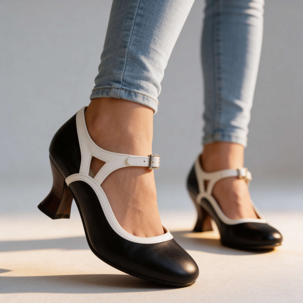 Alissa Buckle Strap Loafers  - By Qivii