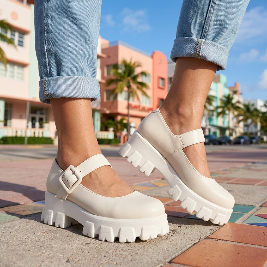 Shyanne Mary Jane Platforms  - By Qivii