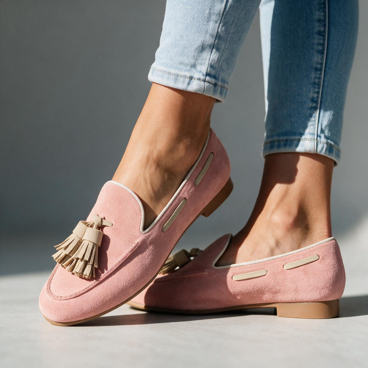 Luciana Suede Tassel Loafers  - By Qivii