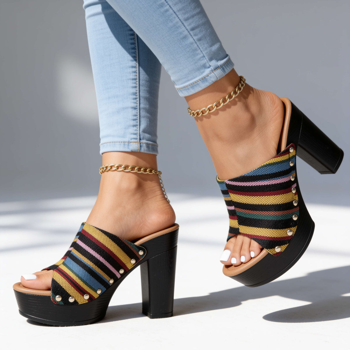 Carmella Open Toe Heels  - By Qivii
