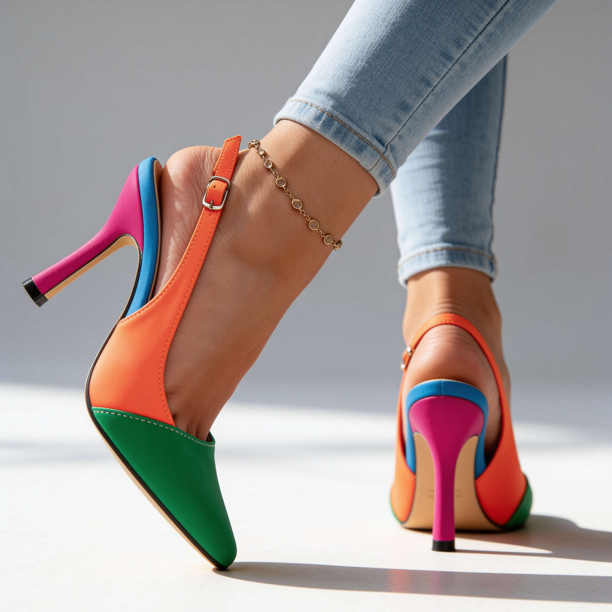 Layla Slingback Heels  - By Qivii