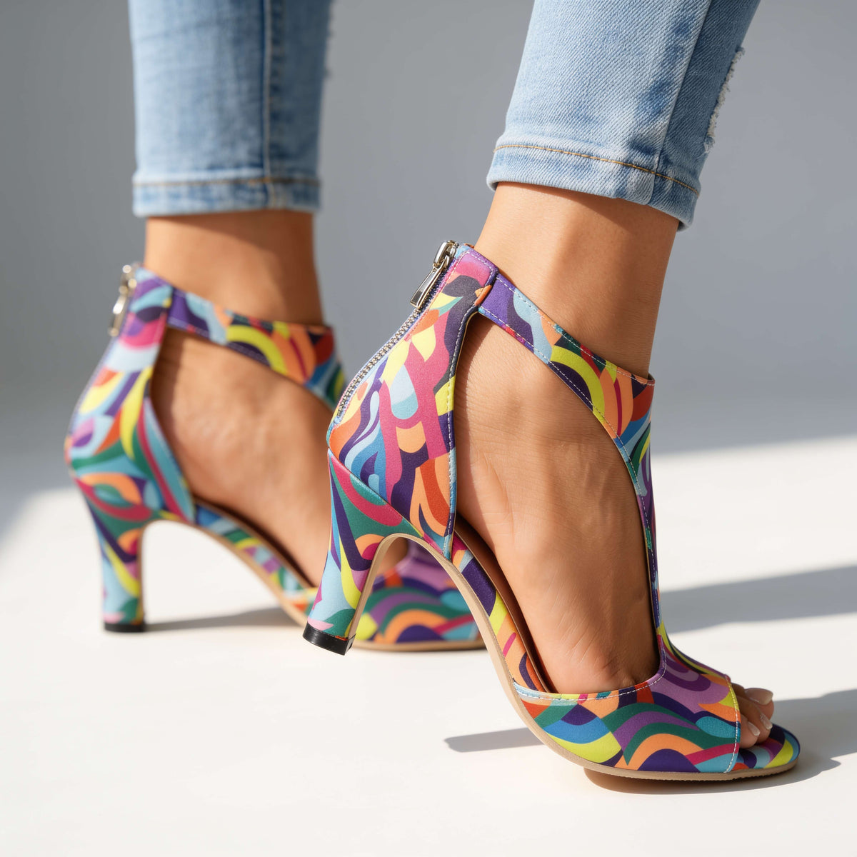 Savannah T-Strap Heels  - By Qivii