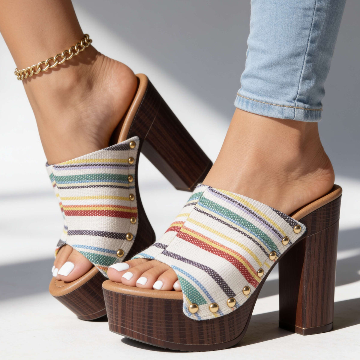 Carmella Open Toe Heels  - By Qivii