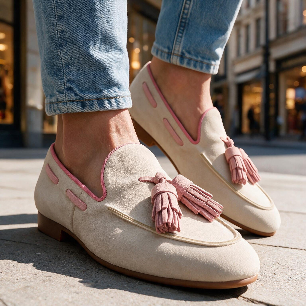Luciana Suede Tassel Loafers  - By Qivii