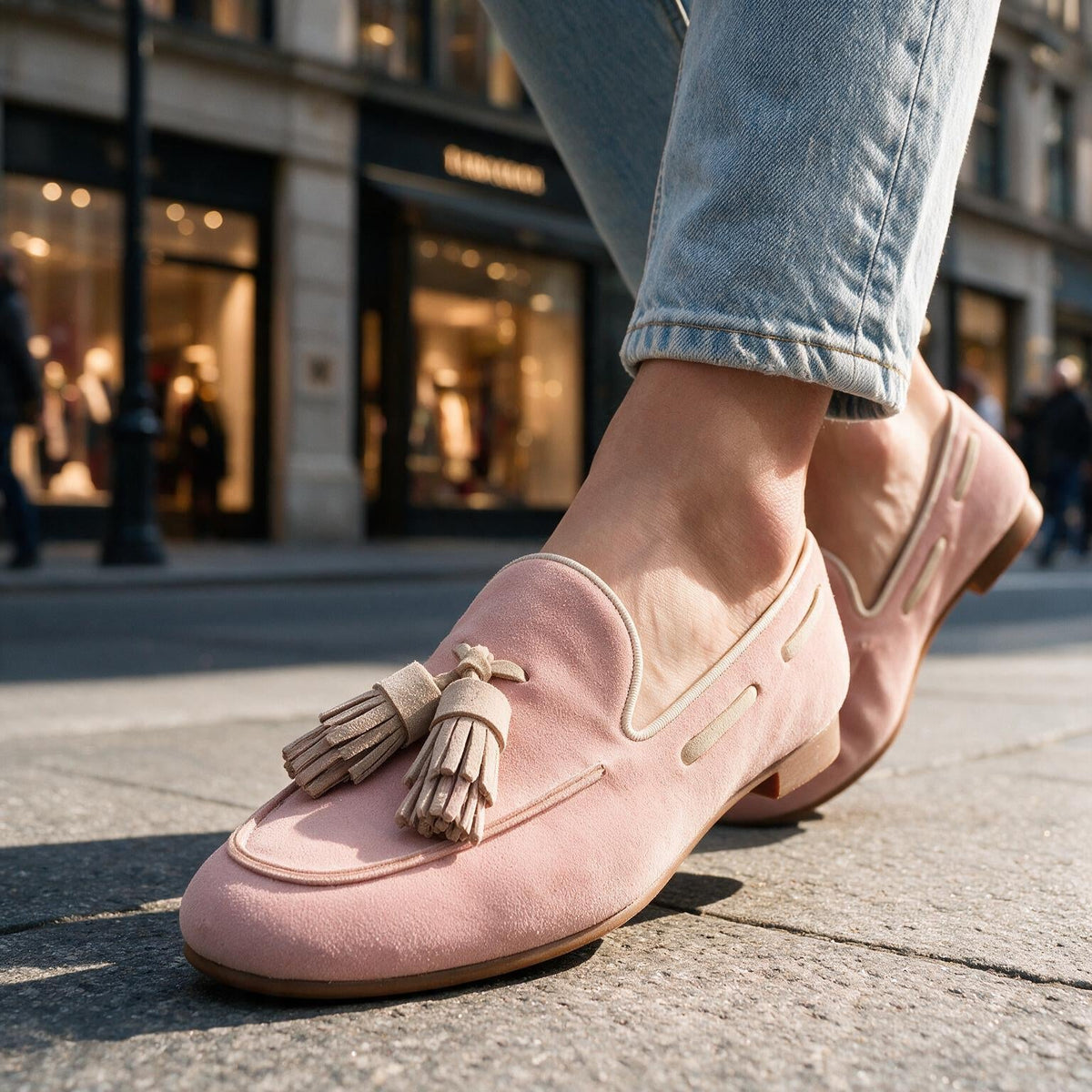 Luciana Suede Tassel Loafers  - By Qivii