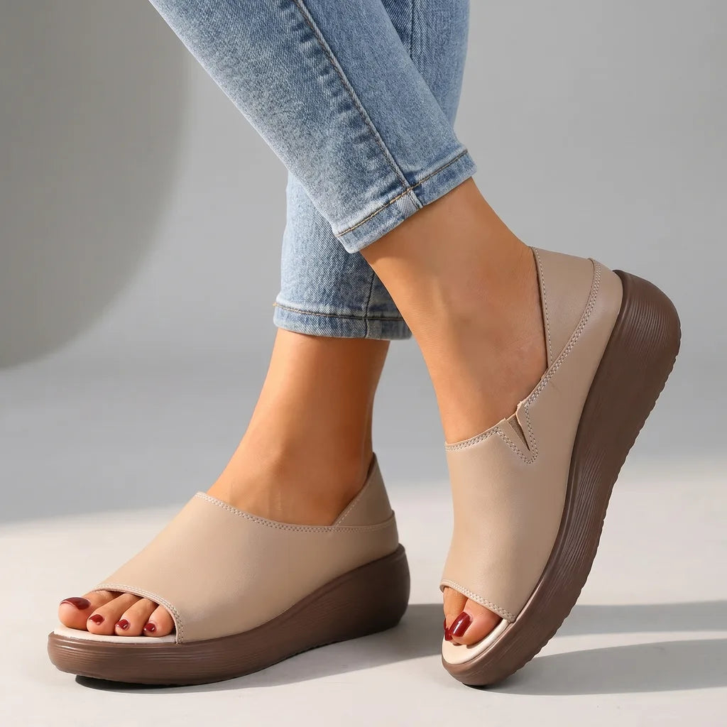 Marina Open-Toe Platform Sandals  - By Qivii