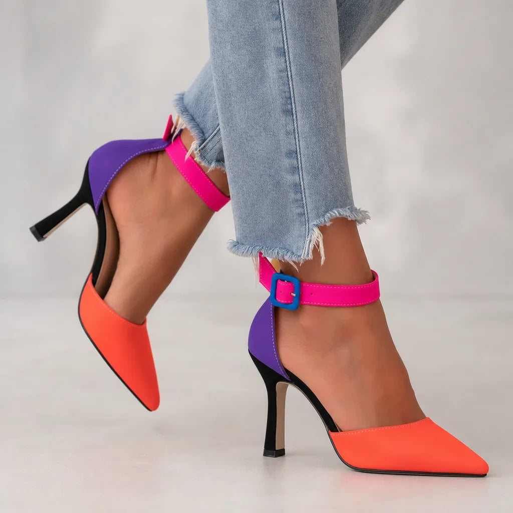 Mila Colorblock Stiletto Heels  - By Qivii