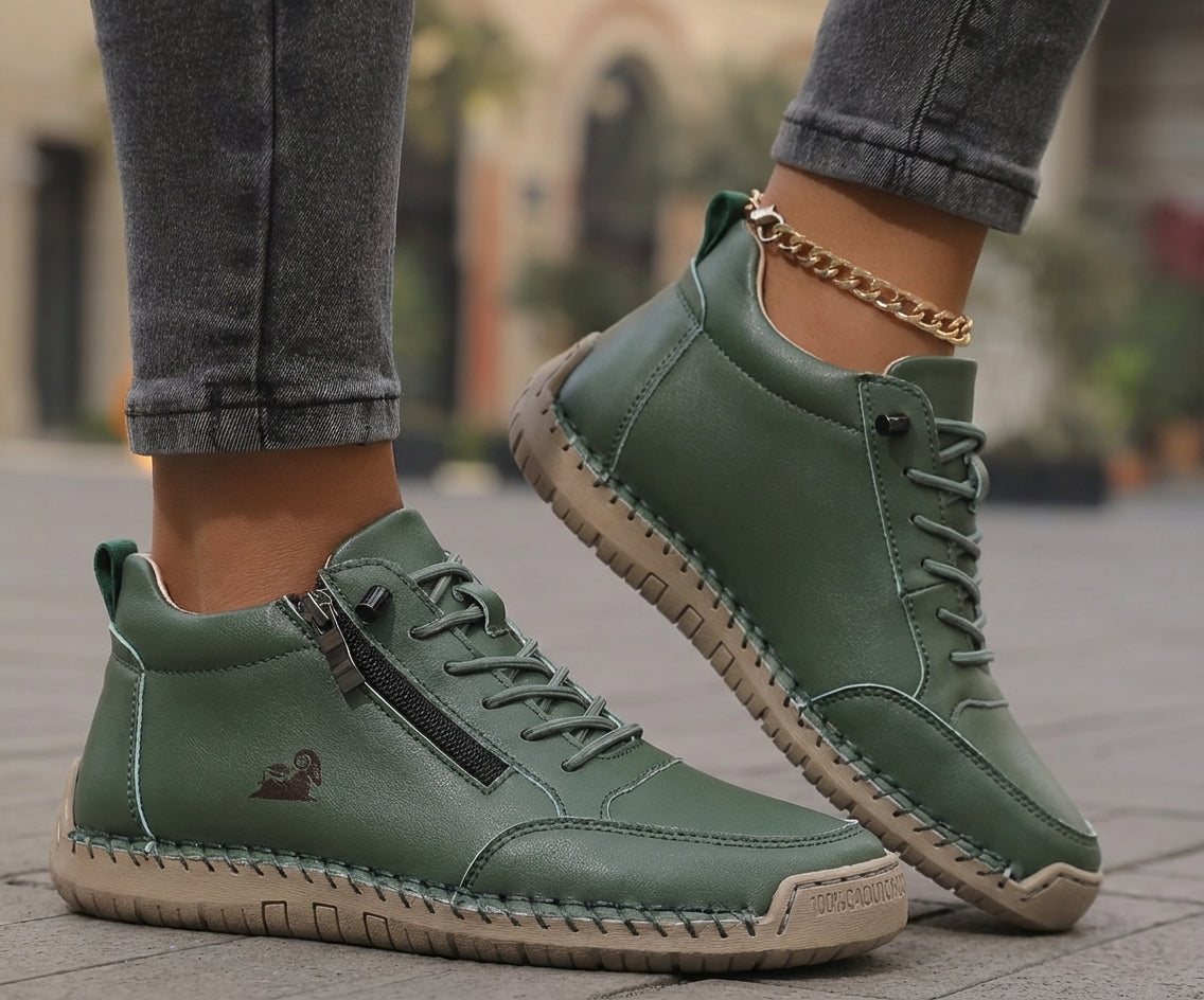 Mila  – Komfortable orthopädische Sneakers + Reißverschluss  - By Qivii