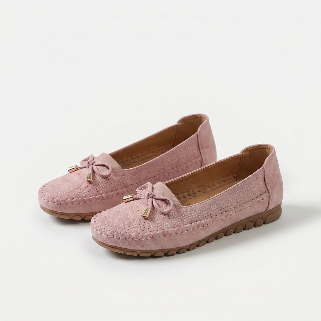 Sabine – Weiche Komfort-Loafer mit zarter Schleife  - By Qivii