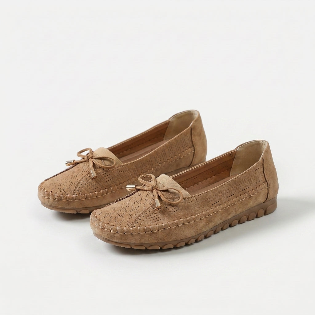 Sabine – Weiche Komfort-Loafer mit zarter Schleife  - By Qivii