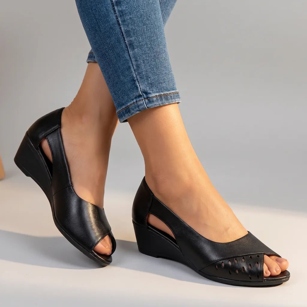 Norma Open-Toe Sandals  - By Qivii
