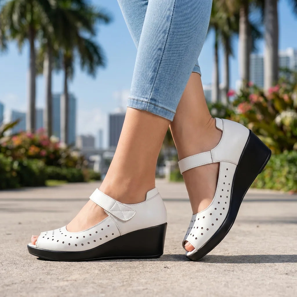 Rhina Open-Toe Sandals  - By Qivii