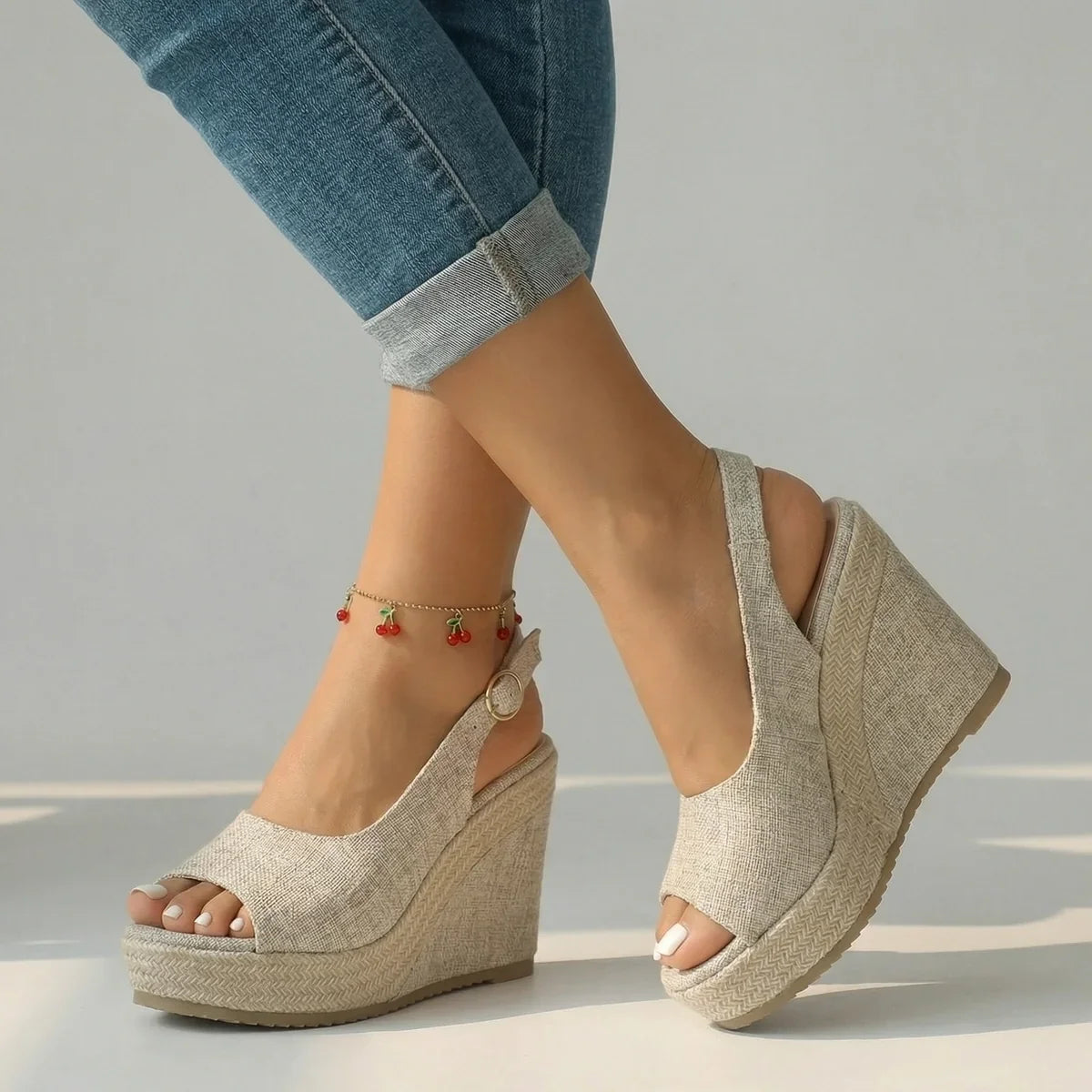 Rihanna Wedge Sandals  - By Qivii