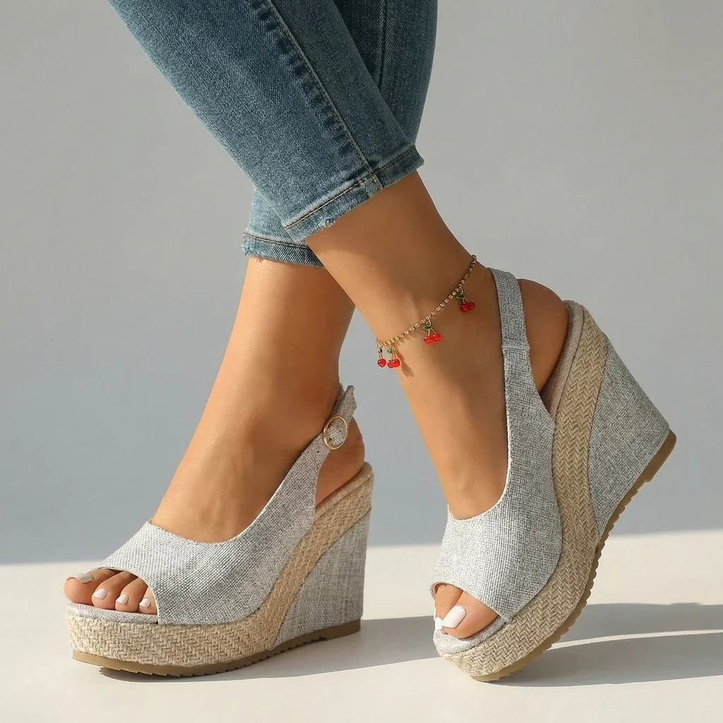 Rihanna Wedge Sandals  - By Qivii