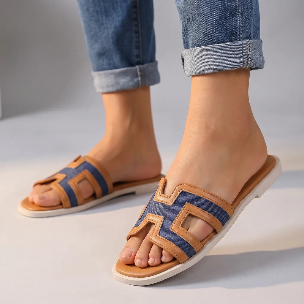 Sonia Colorblock Sandals  - By Qivii