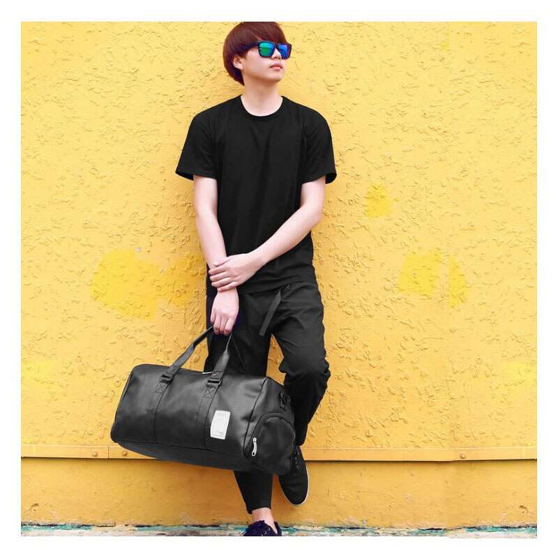 Synthetic Leather Sports Gym Bag  - By Qivii
