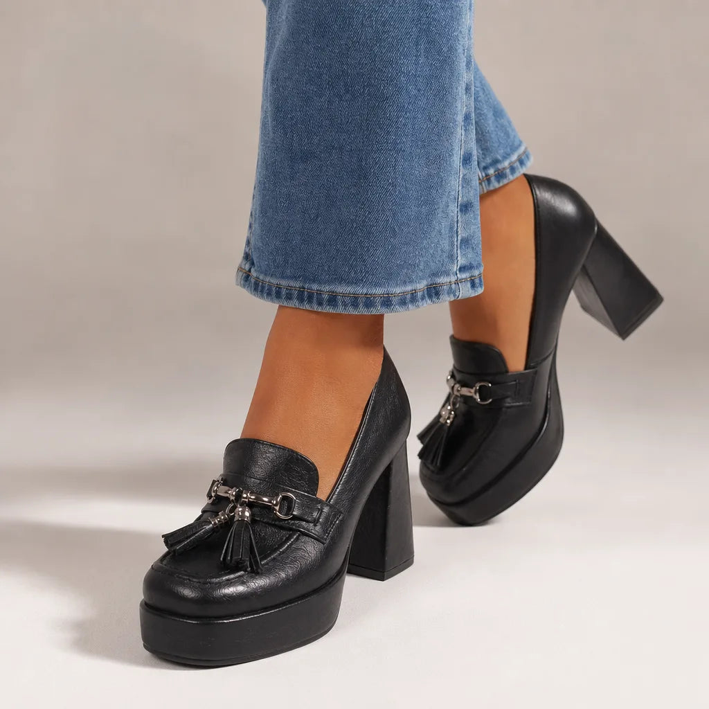 Thorne Tassel Platform Heels  - By Qivii