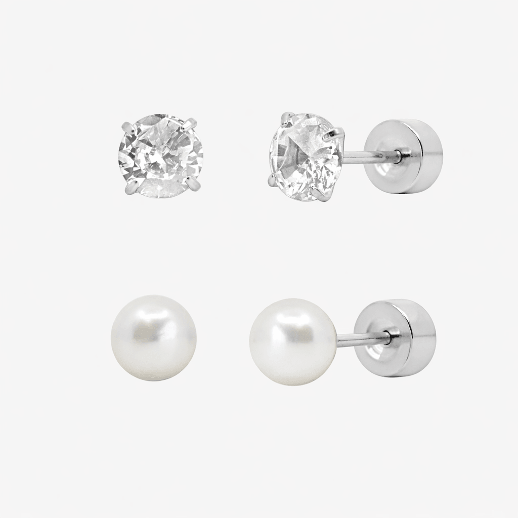Timeless Babe Flat Back 2 Piece Earring Set Gold | By Qivii