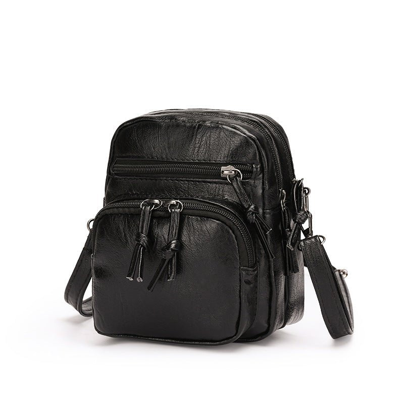 Women Soft Leather Crossbody Travel Bag  - By Qivii