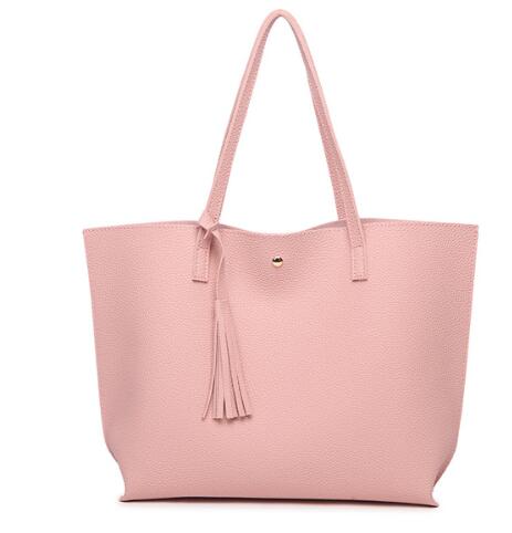 Women's Large Capacity Solid Color Shoulder Bag  - By Qivii