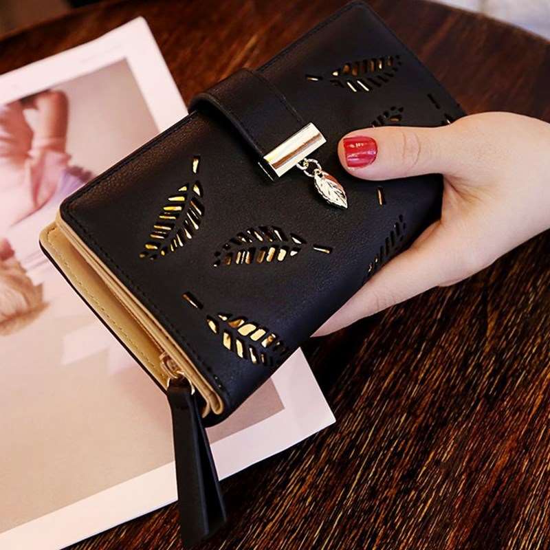 Women's Leaf Pattern Wallet  - By Qivii